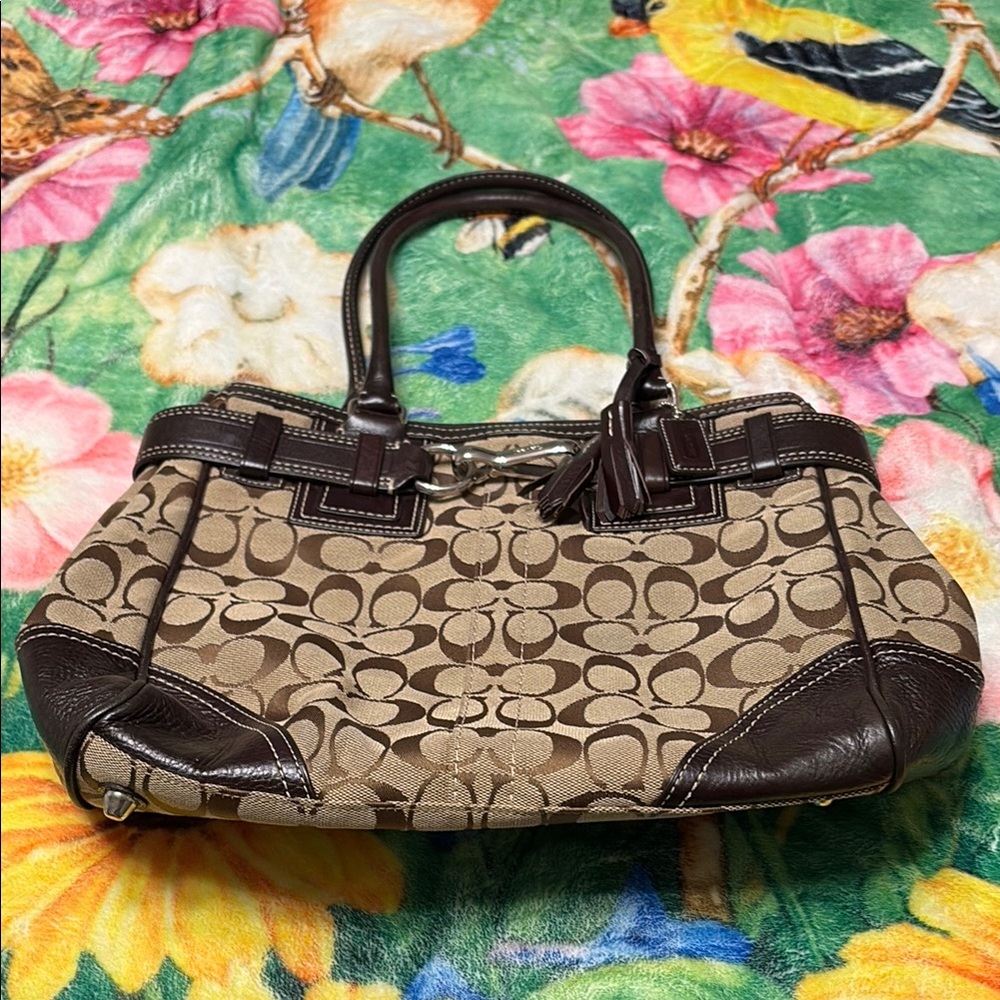 Coach Brown Signature Tote Bag